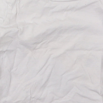 NEXT Boys White  Cotton Basic T-Shirt Size 3 Years Crew Neck Pullover - Lego Police