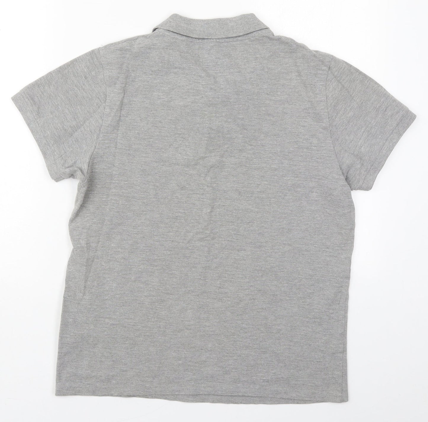 Burton Mens Grey  Cotton  Polo Size S Collared Pullover