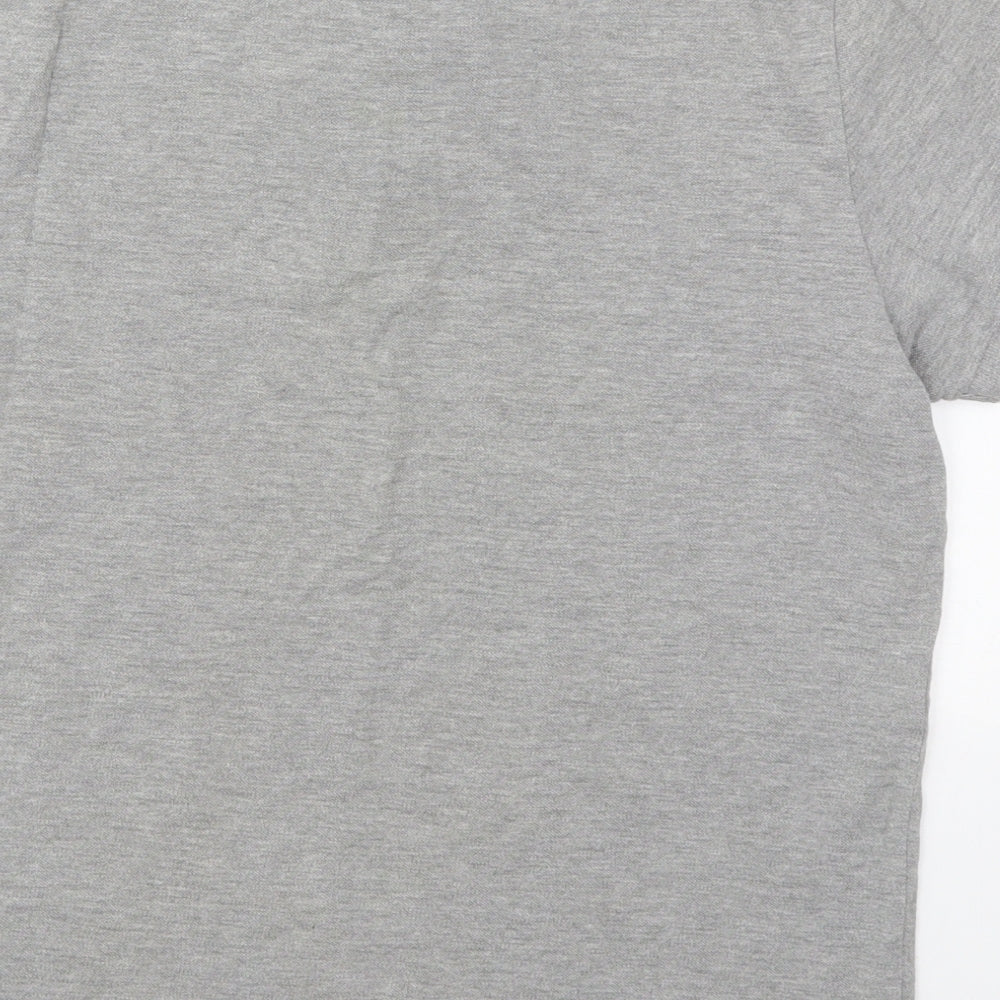 Burton Mens Grey  Cotton  Polo Size S Collared Pullover