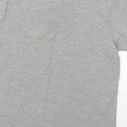 Burton Mens Grey  Cotton  Polo Size S Collared Pullover