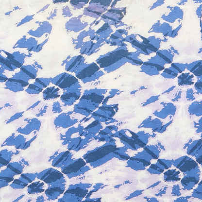 Primark Womens Blue  Cotton Cropped T-Shirt Size 4 Crew Neck - Tie Dye