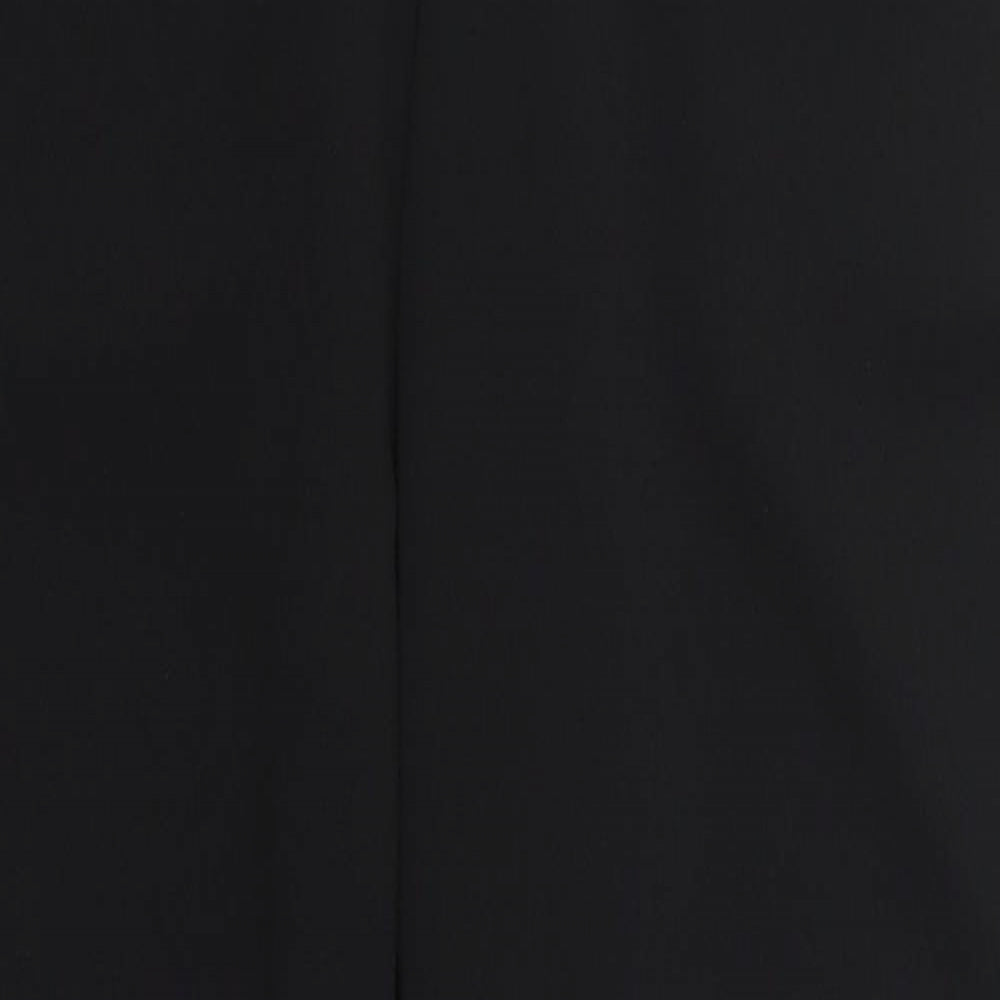 Womens UK Size 10 Boohoo Regular Fit Carrot Black Trousers