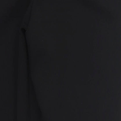 Womens UK Size 10 Boohoo Regular Fit Carrot Black Trousers