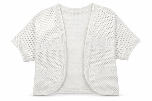 Womens UK Size L Glimpse White Cardigan Jumper