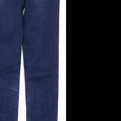 RESERVED Girls Black  Cotton Skinny Jeans Size 11 Years  Regular Button