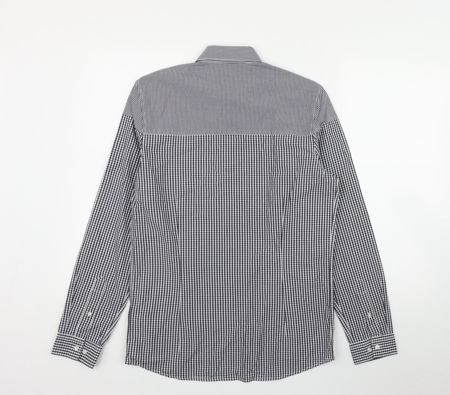 Mens UK Size S NEXT Black  Button-Up Long Sleeve Casual Shirt