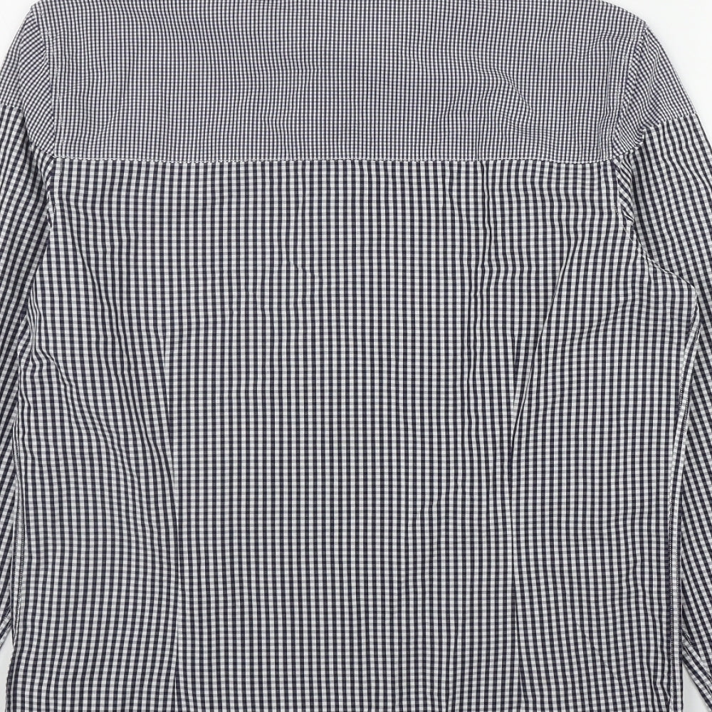 Mens UK Size S NEXT Black  Button-Up Long Sleeve Casual Shirt