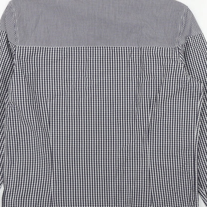 Mens UK Size S NEXT Black  Button-Up Long Sleeve Casual Shirt