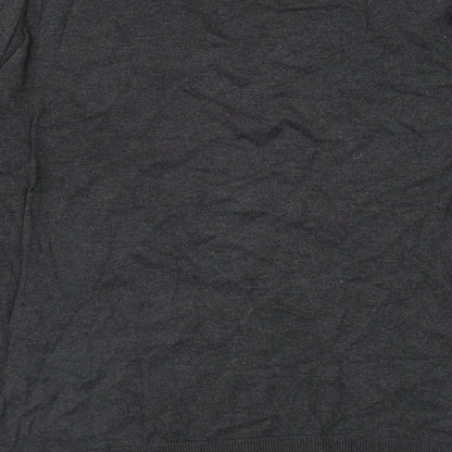 Gap Mens Grey V-Neck  Cotton Pullover Jumper Size L