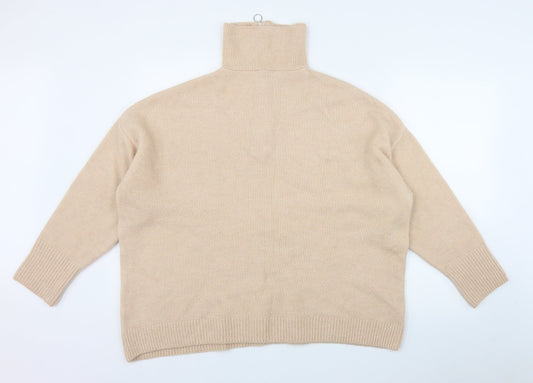 George Womens Pink High Neck  Acrylic Pullover Jumper Size XL