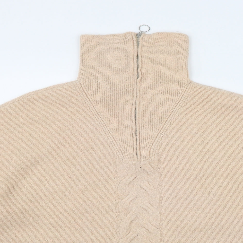 George Womens Pink High Neck  Acrylic Pullover Jumper Size XL