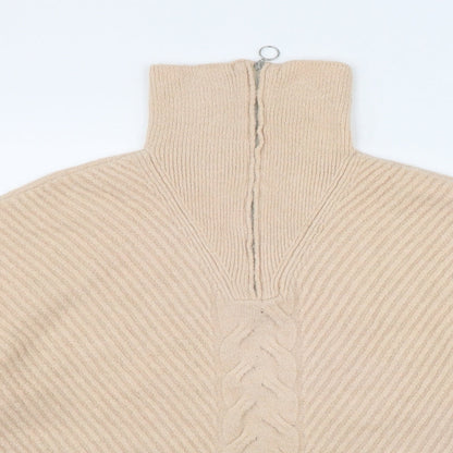 George Womens Pink High Neck  Acrylic Pullover Jumper Size XL