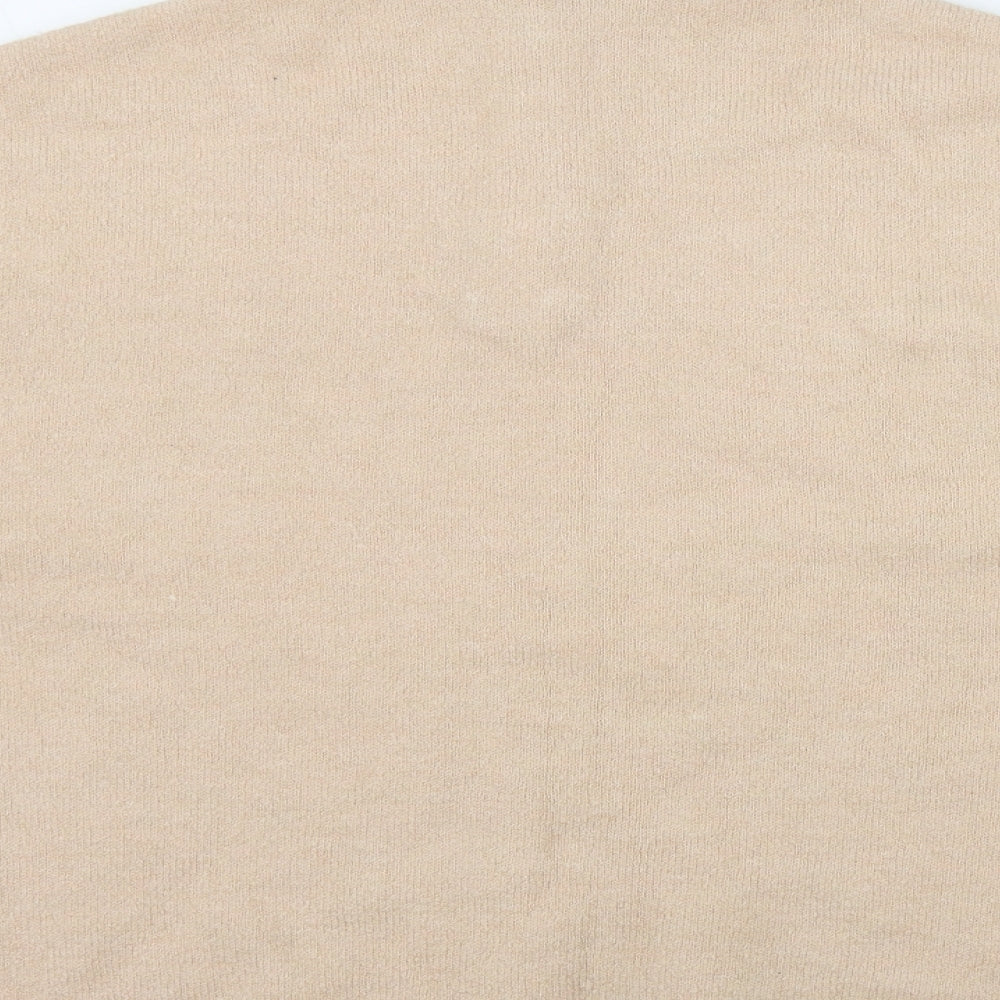 George Womens Pink High Neck  Acrylic Pullover Jumper Size XL