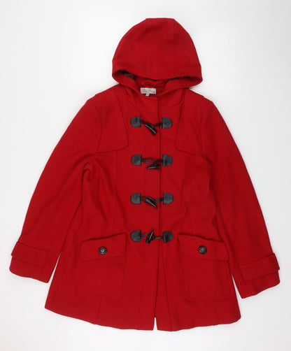 Womens UK Size 14 Be Beau Red Parka Coat