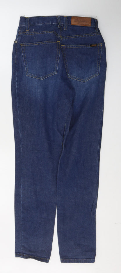 Dejour Womens Blue  Cotton Skinny Jeans Size 8 L29 in Regular Button