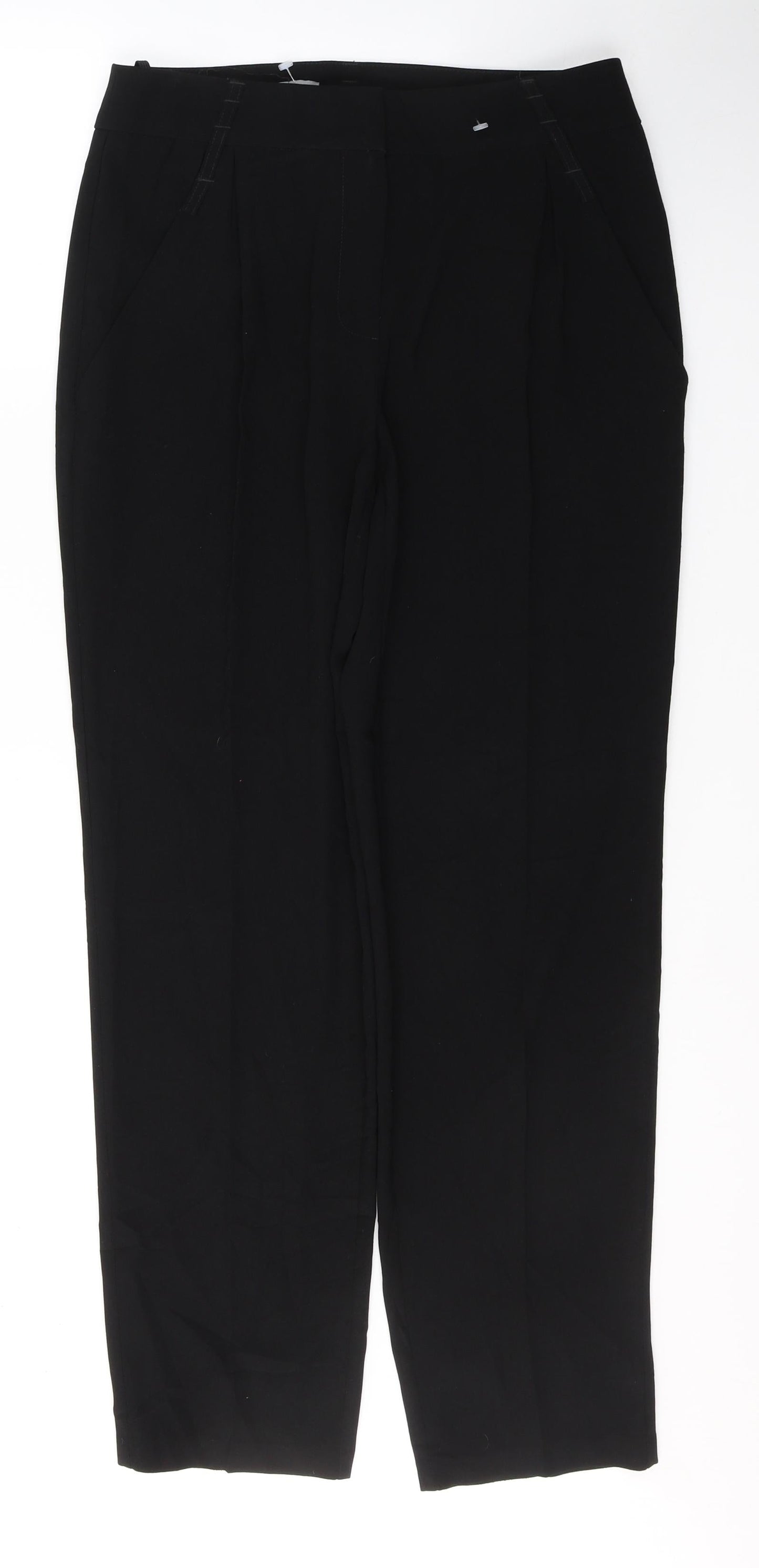Womens UK Size 10 Marks and Spencer Regular Fit  Black Trousers