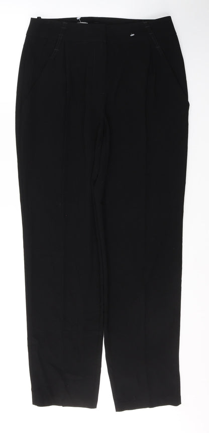 Womens UK Size 10 Marks and Spencer Regular Fit  Black Trousers
