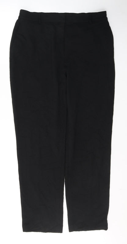 Womens UK Size 16 Marks and Spencer Regular Fit  Black Trousers