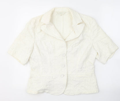 Womens UK Size M Marks and Spencer White Jacket