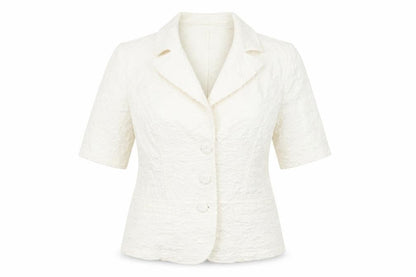 Marks & Spencer Womens White Floral  Jacket Blazer Size M  Button