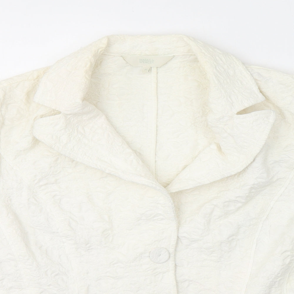 Womens UK Size M Marks and Spencer White Jacket