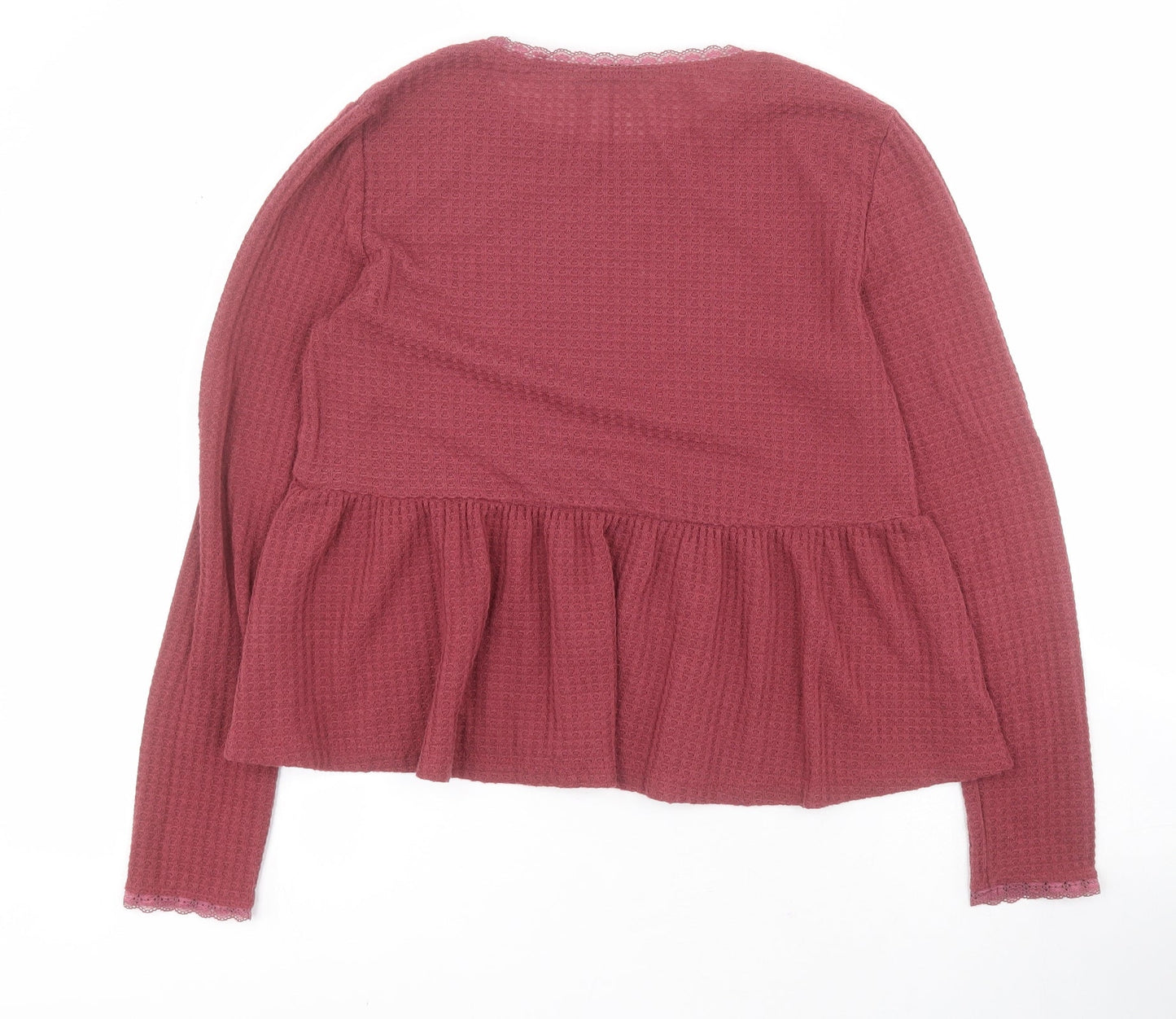 SheIn Womens Red Round Neck  Polyester Pullover Jumper Size S