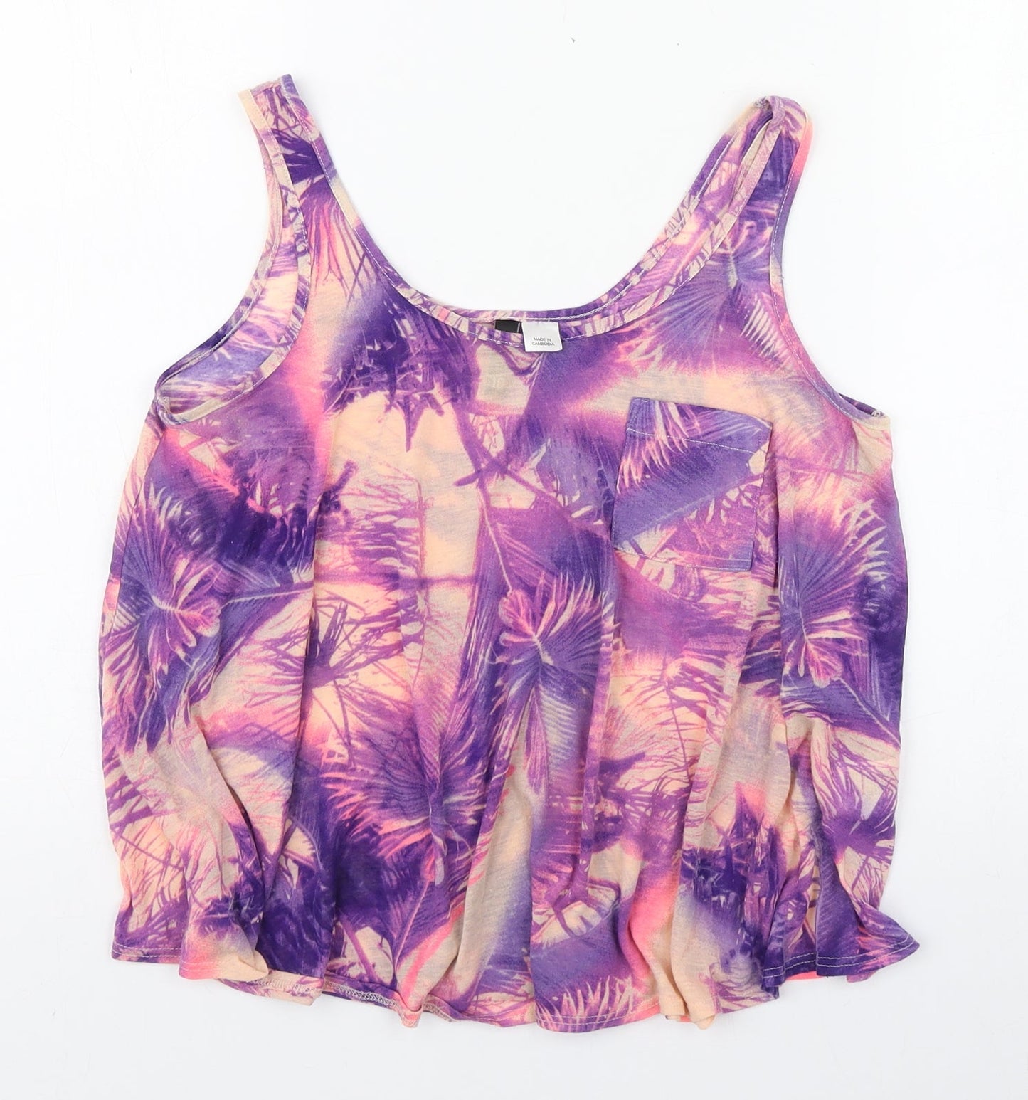 Womens UK Size 10 Divided Purple Basic Tank