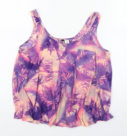 Womens UK Size 10 Divided Purple Basic Tank