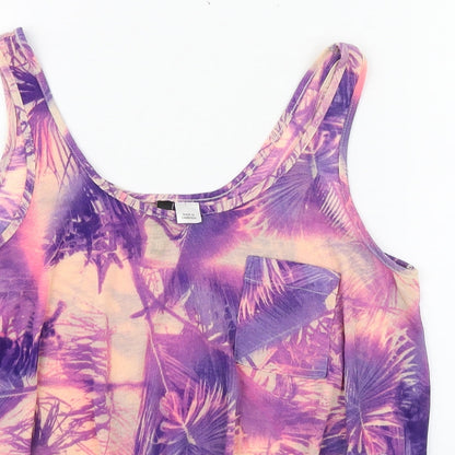 Womens UK Size 10 Divided Purple Basic Tank