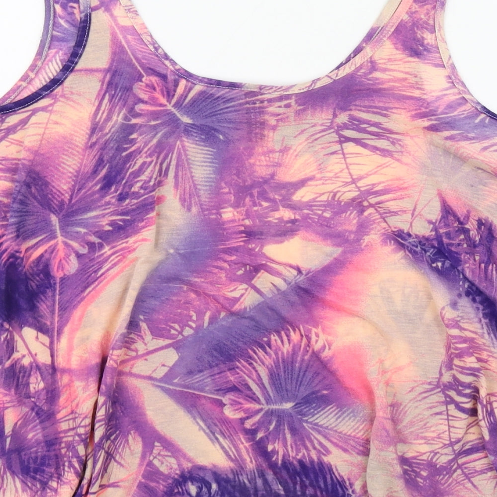 Womens UK Size 10 Divided Purple Basic Tank