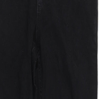 Miss Selfridge Girls Black  Cotton Straight Jeans Size 10 Years L24 in Regular Zip