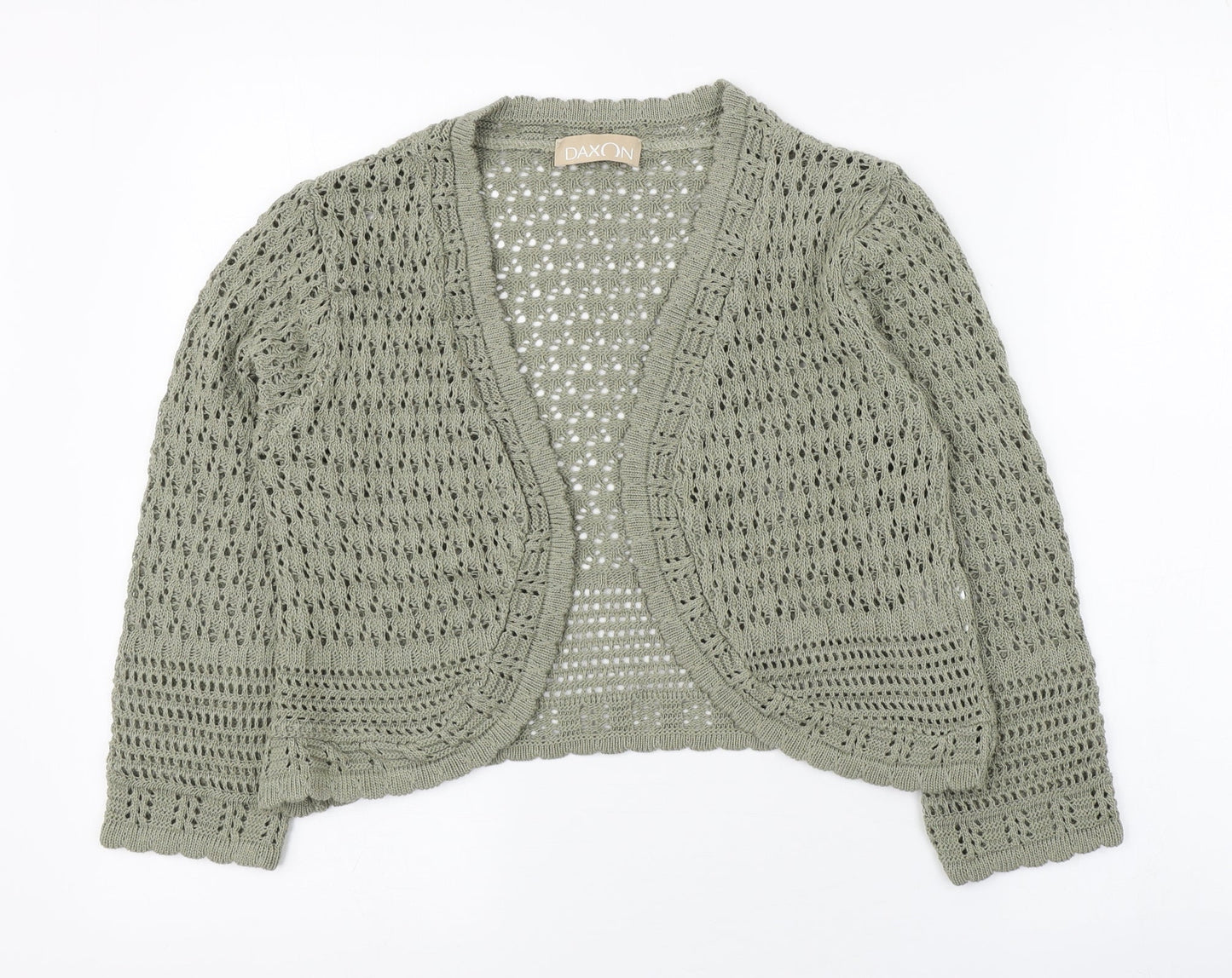 Womens UK Size 12 Daxon Green Cardigan Jumper