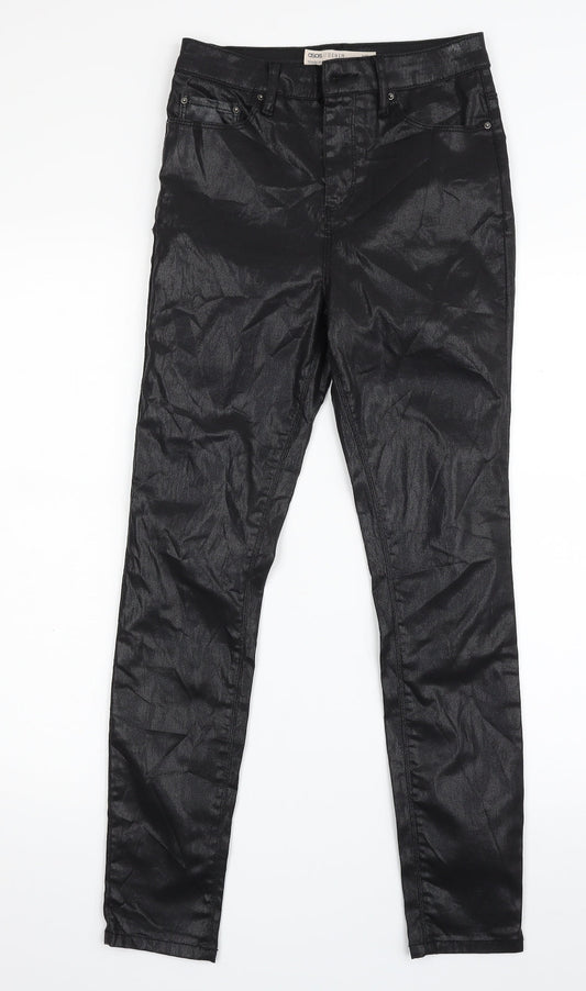 ASOS Womens Black  Cotton Skinny Jeans Size 26 in L27 in Slim Zip