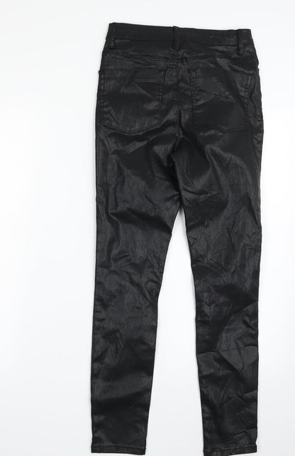 ASOS Womens Black  Cotton Skinny Jeans Size 26 in L27 in Slim Zip