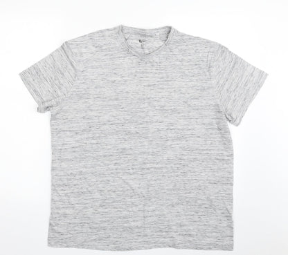 TU Mens Grey  Cotton  T-Shirt Size L Crew Neck