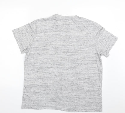 TU Mens Grey  Cotton  T-Shirt Size L Crew Neck