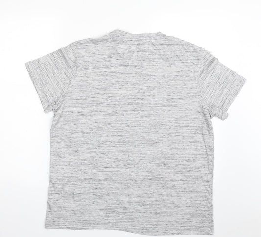 TU Mens Grey  Cotton  T-Shirt Size L Crew Neck