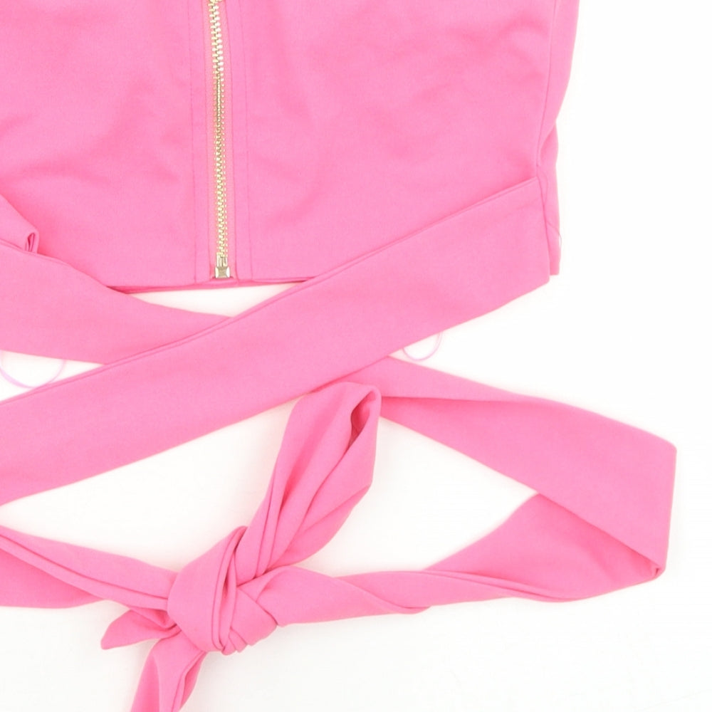 Womens UK Size M Vera & Lucy Pink Cropped Blouse