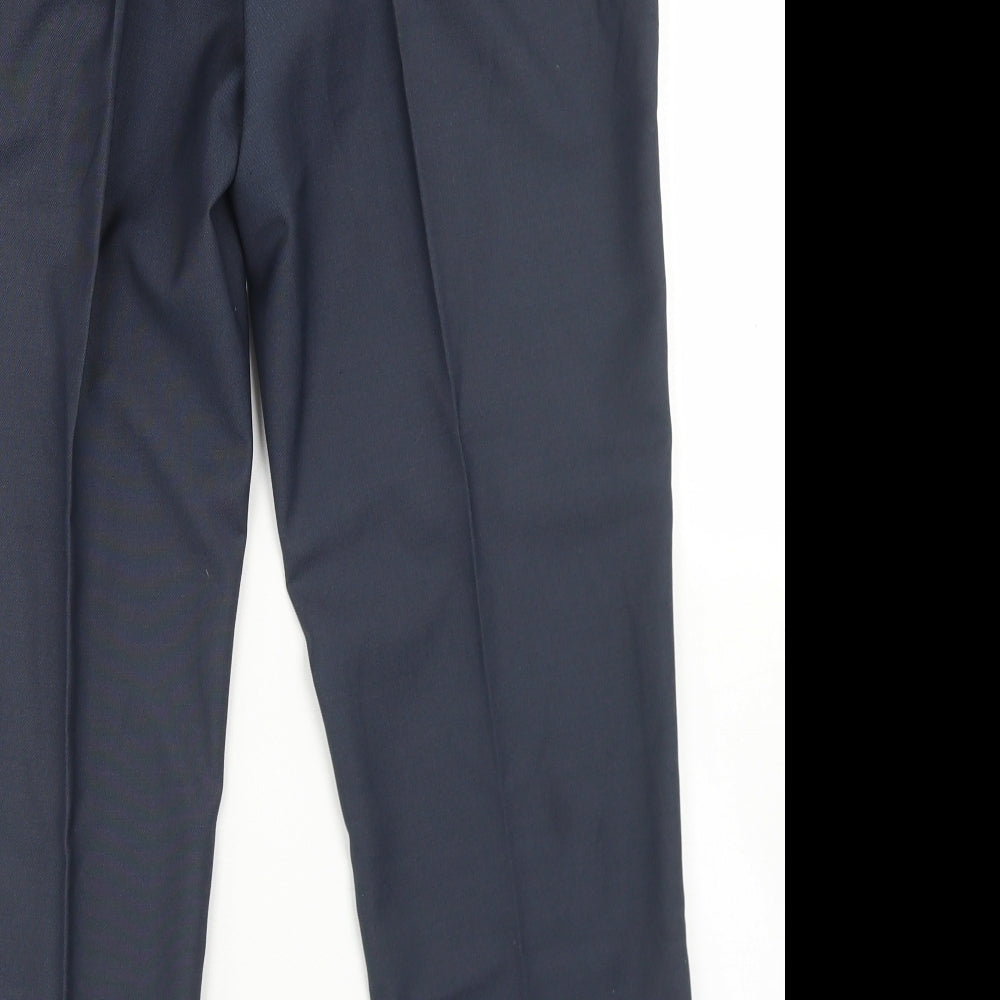 Mens UK Size 34 in Simon Jersey Regular Fit Dress Pants Blue Trousers