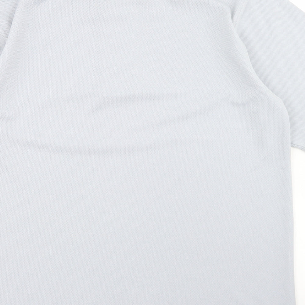 Cooltex Style Mens Blue  Polyester  Polo Size M Collared Button