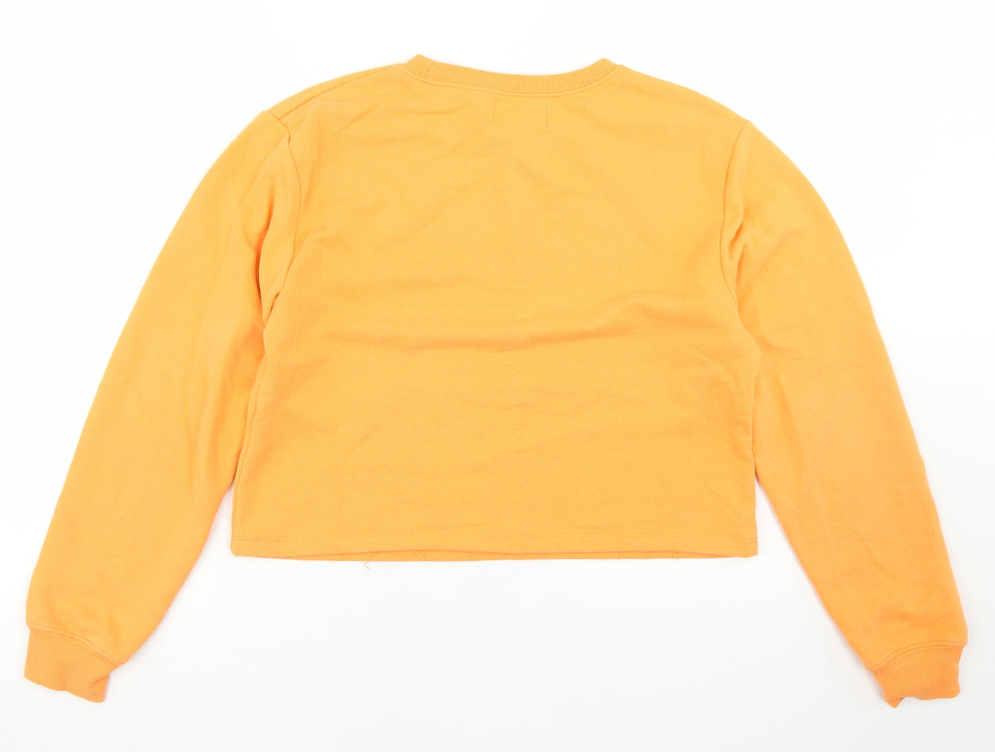 Womens UK Size S Pull&Bear Orange Pullover Sweatshirt