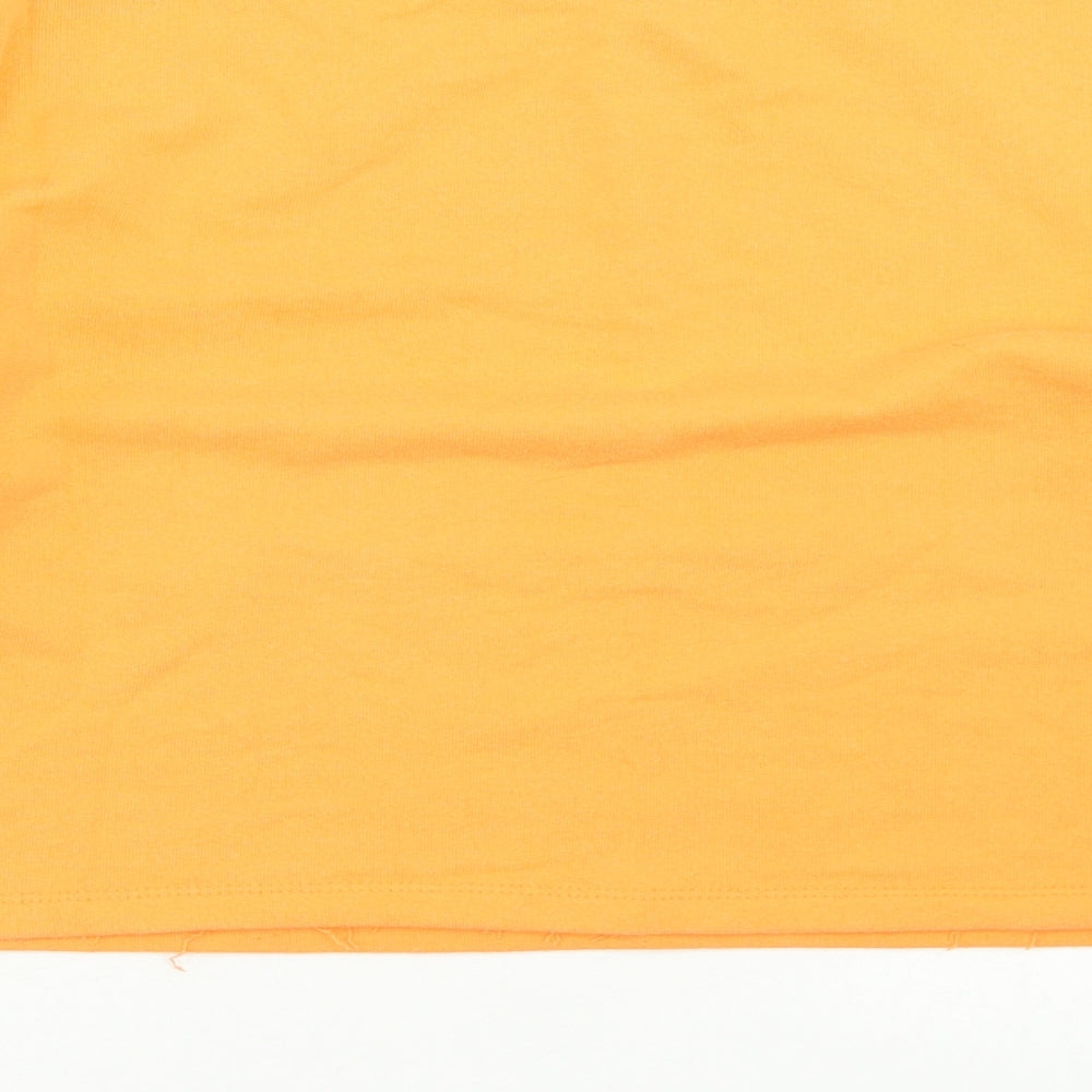 Womens UK Size S Pull&Bear Orange Pullover Sweatshirt