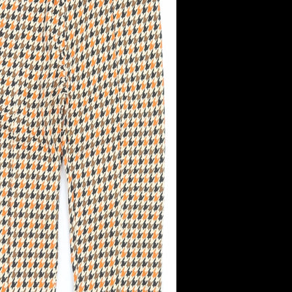 Crafted Girls Beige Houndstooth Cotton Dress Pants Trousers Size 13 Years  Regular