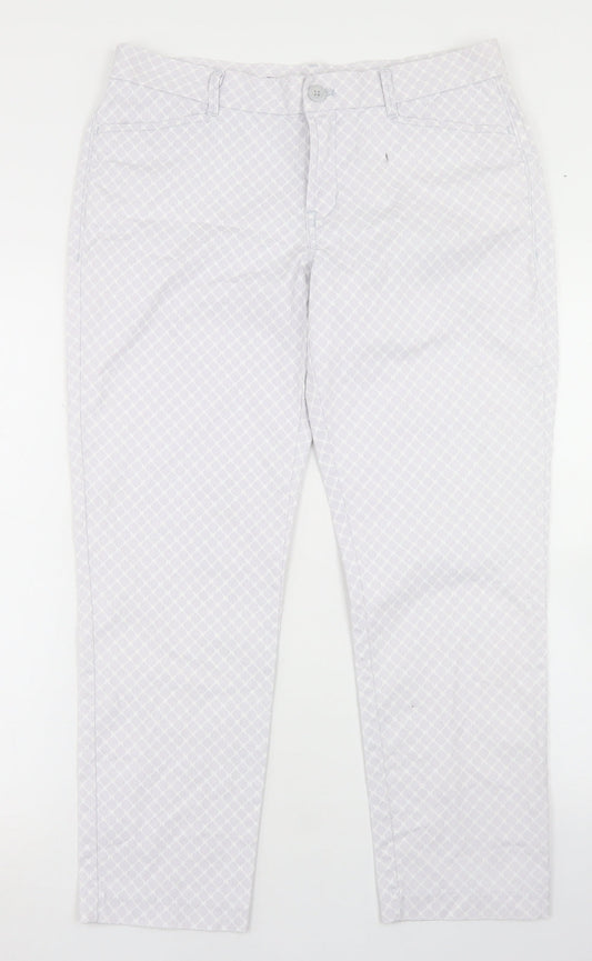 Womens UK Size 6 Gap Regular Fit Pedal Pusher Grey Trousers
