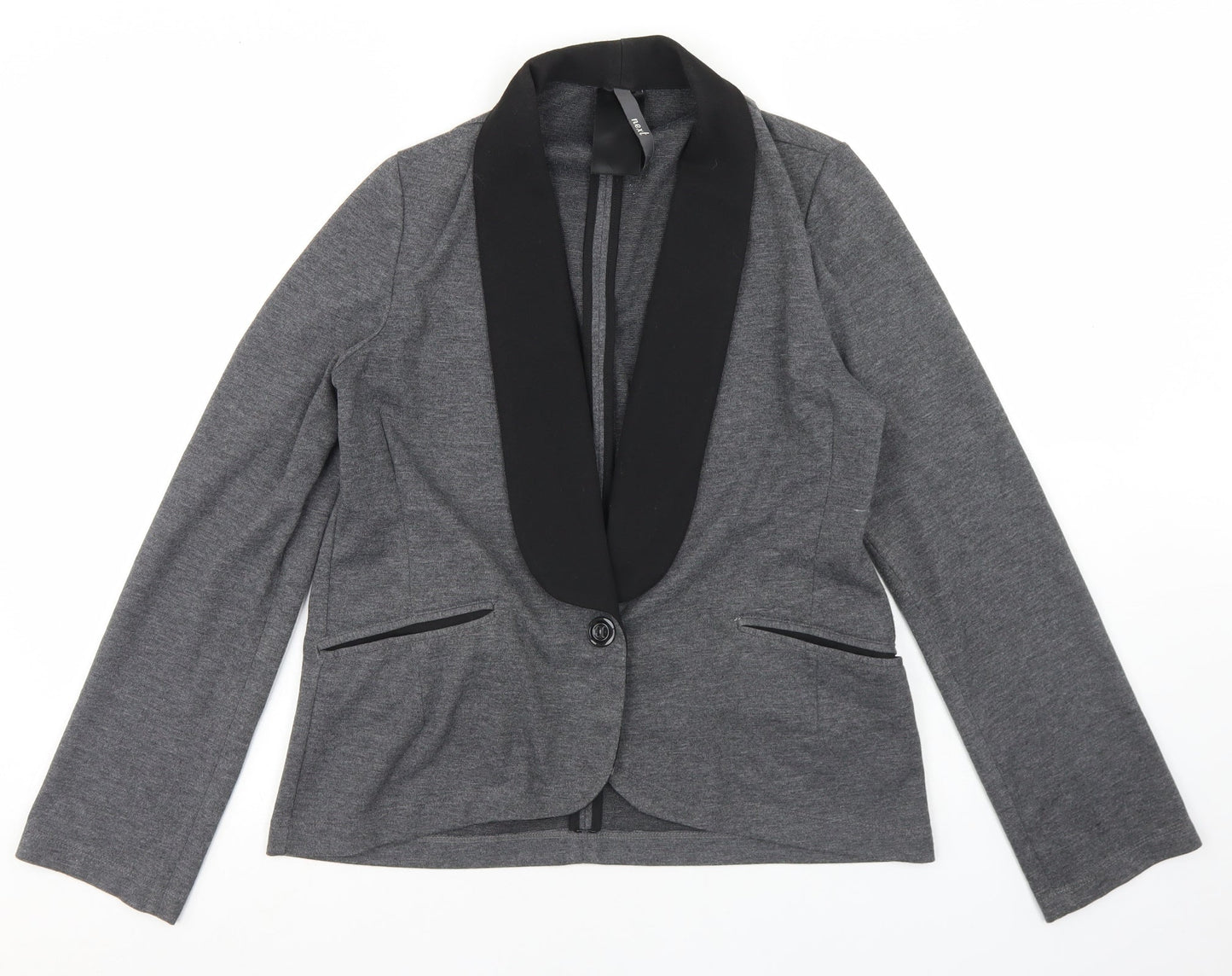 NEXT Womens Grey  Polyester Jacket Blazer Size 10