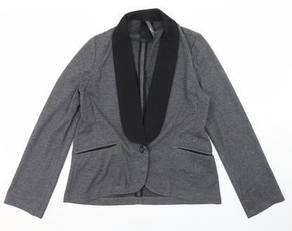 NEXT Womens Grey  Polyester Jacket Blazer Size 10