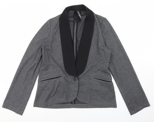 NEXT Womens Grey  Polyester Jacket Blazer Size 10