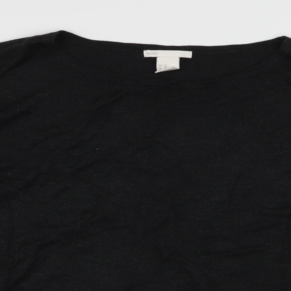 Womens UK Size XS H&M Grey Jersey T-Shirt