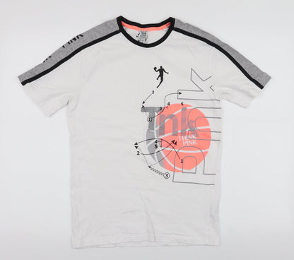 Think Pink Boys Multicoloured  100% Cotton Jersey T-Shirt Size 2XL Round Neck Pullover - Basketball
