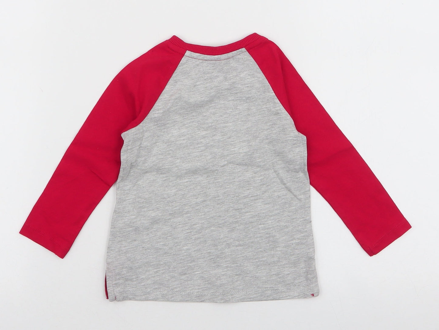Preworn Boys Multicoloured  100% Cotton Jersey T-Shirt Size 12 Months Round Neck Snap - Christmas